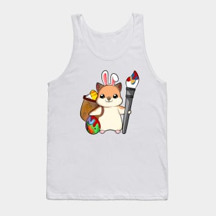 Cute hamster painting Easter eggs Tank Top